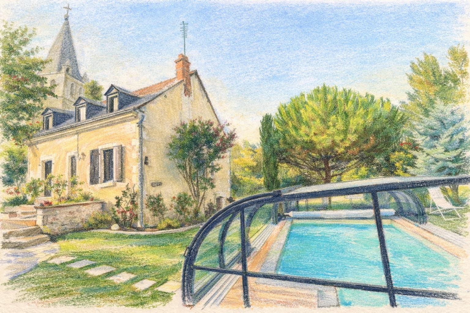 Le Clos du Tilleul — illustration aquarelle